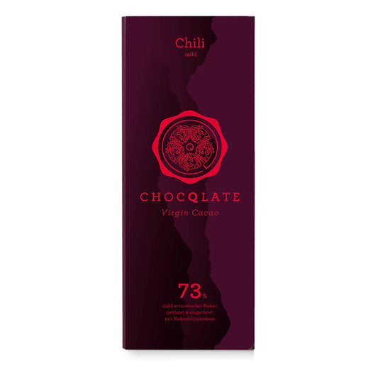CHOCQLATE Bio-Schokolade Chili mit  einzigartigem Bio Virgin Kakao