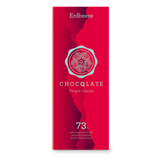 CHOCQLATE Bio-Schokolade Erdbeere mit  einzigartigem Bio Virgin Kakao