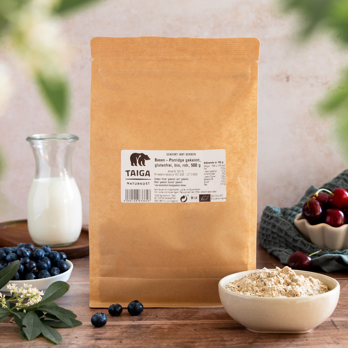 Basen-Porridge, glutenfrei, bio, roh, 500 g