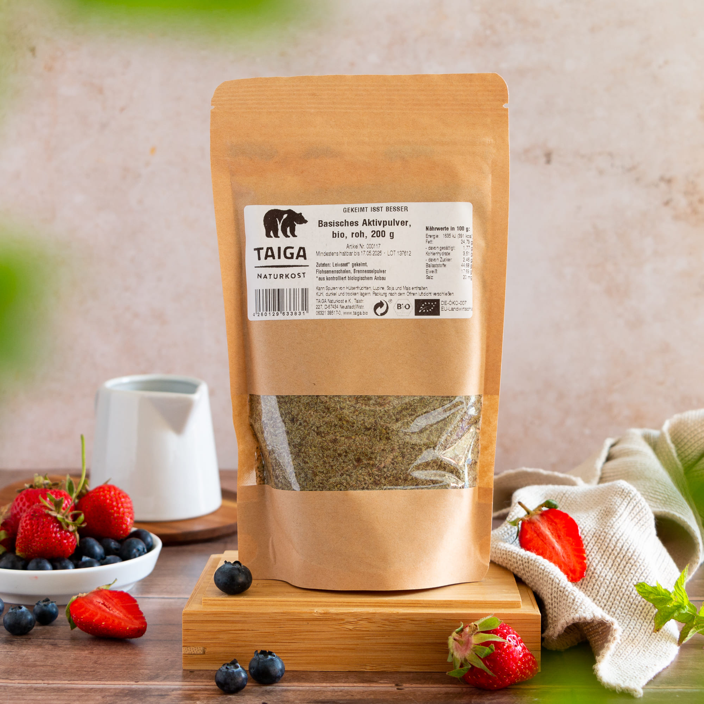 Basisches Aktivpulver, bio, roh, 200 g