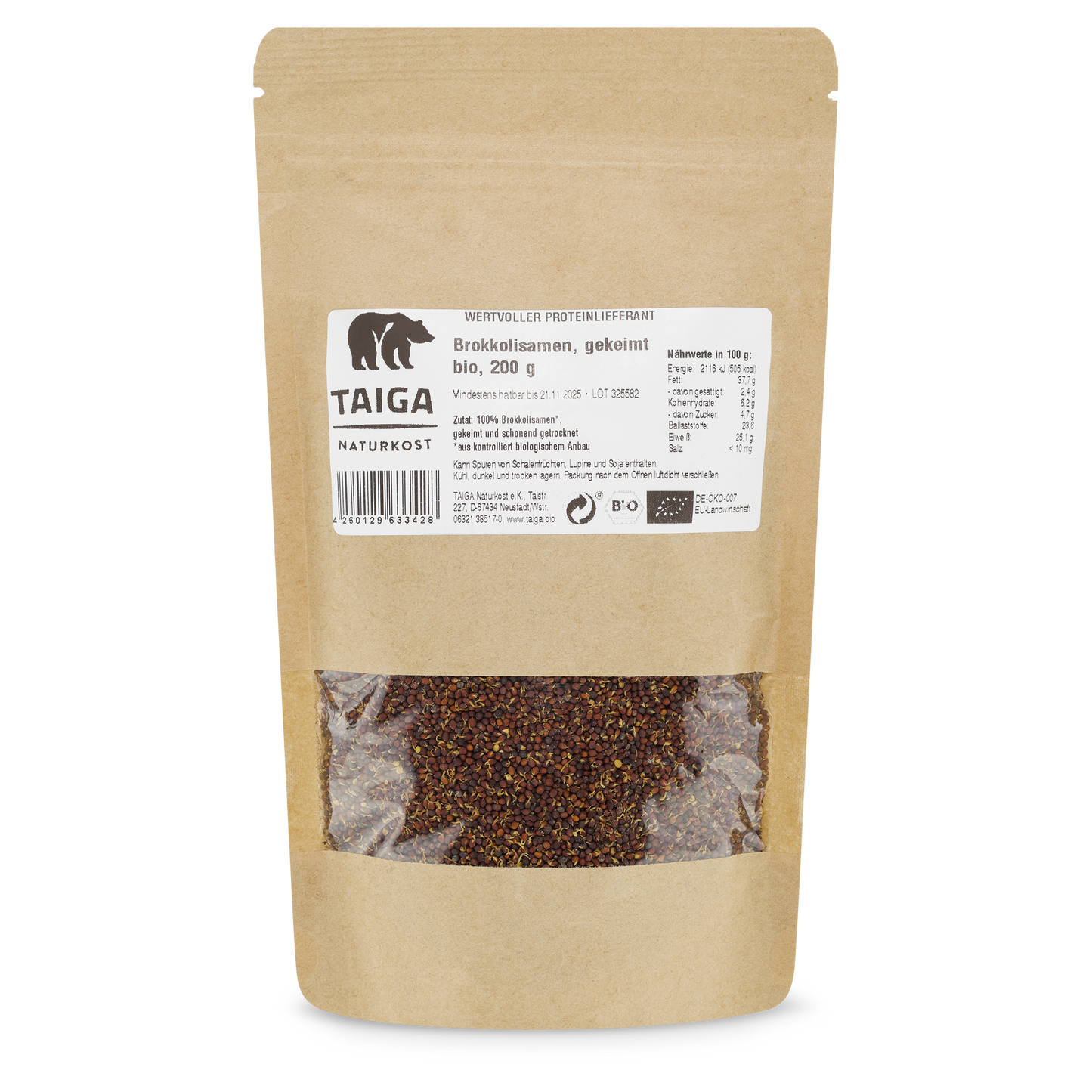 Brokkolisamen gekeimt, bio, roh, 200 g