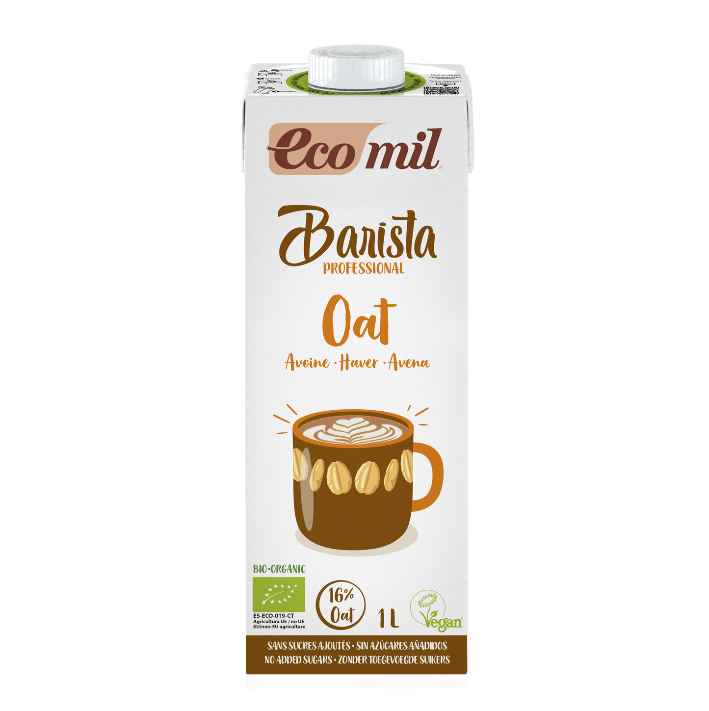 EcoMil Haferdrink Barista (ohne Zuckerzusatz) 1l