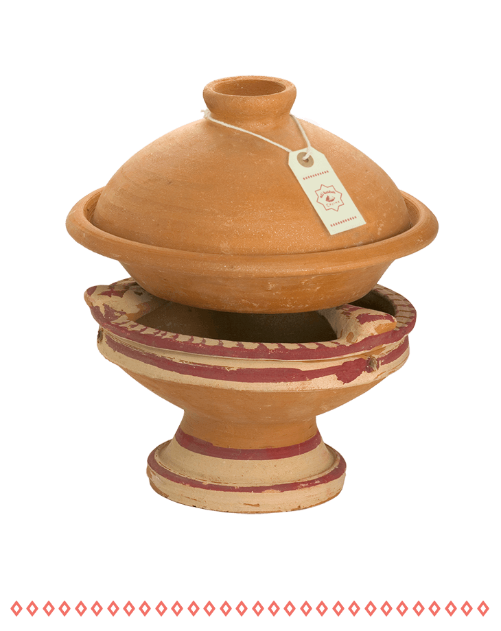 Tajine mit Untersatz auch fürs Kochen in der Natur