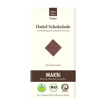 MAKRi Bio Dattel Schokolade - Natur 59% 85g