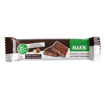 MAKRi Bio Schokoriegel - Haselnuss-Amaranth 25g