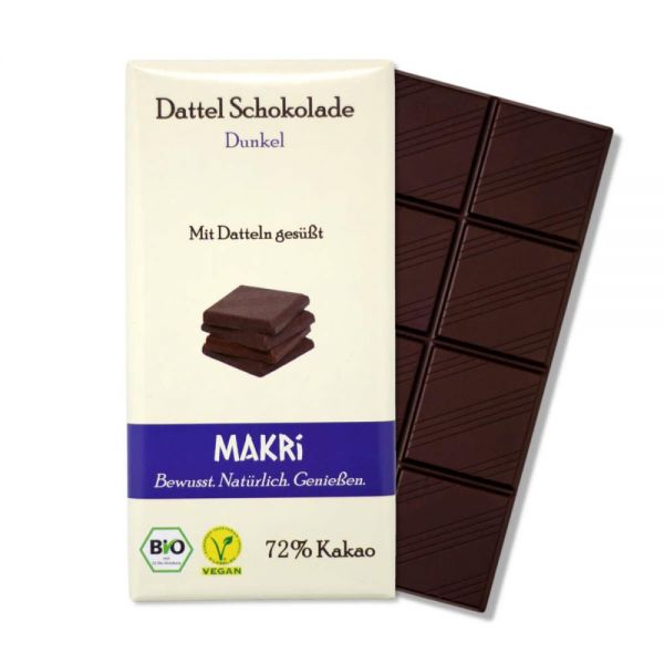 MAKRi Bio Dattel Schokolade - Dunkel 72% 85g