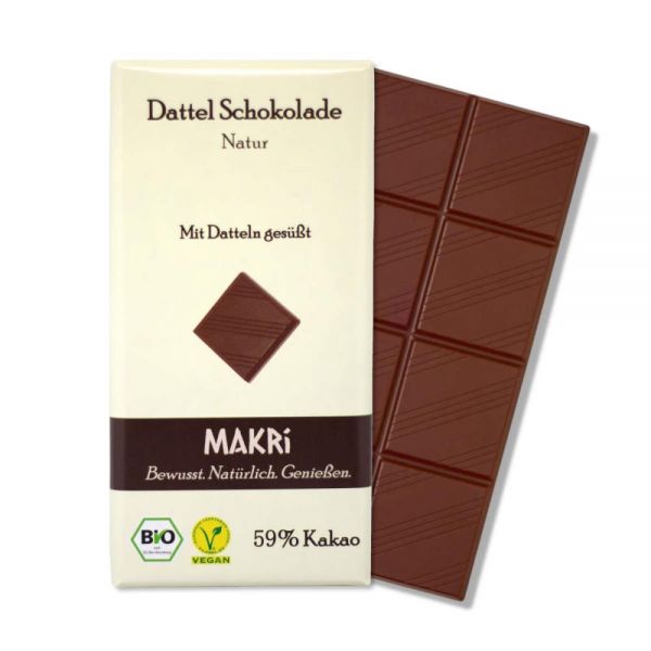 MAKRi Bio Dattel Schokolade - Natur 59% 85g