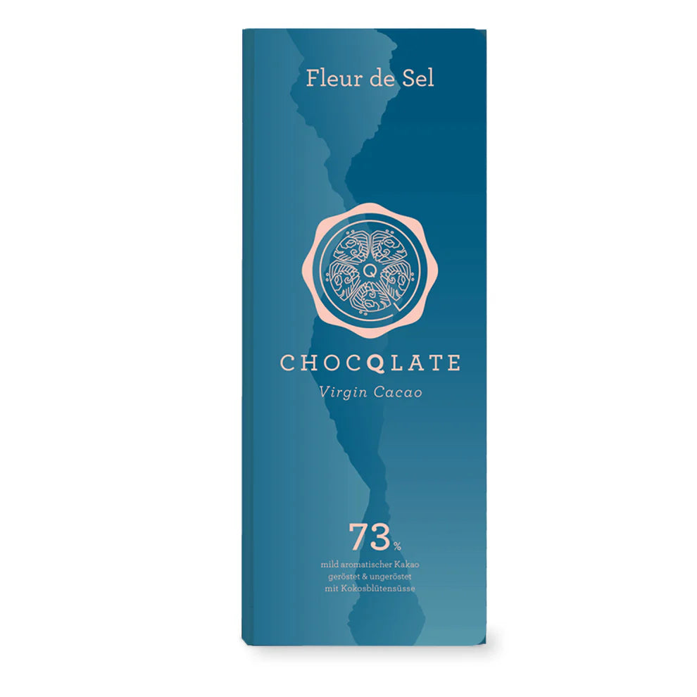 CHOCQLATE Bio-Schokolade Fleur de Sel mit  einzigartigem Bio Virgin Kakao