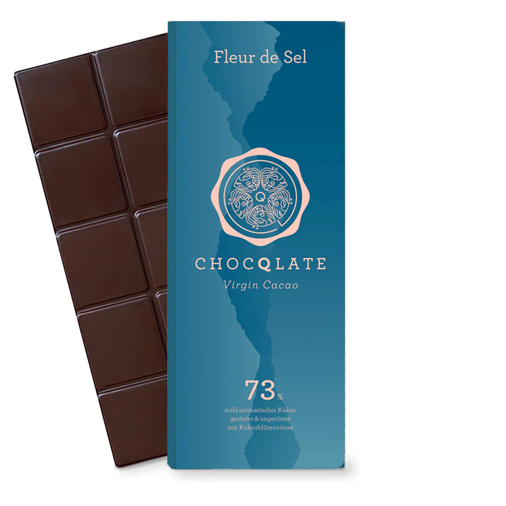 CHOCQLATE Bio-Schokolade Fleur de Sel mit  einzigartigem Bio Virgin Kakao