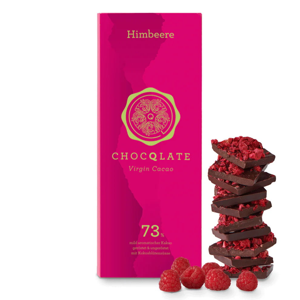 CHOCQLATE Bio-Schokolade Himbeere mit  einzigartigem Bio Virgin Kakao