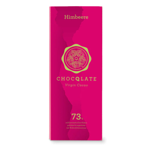 CHOCQLATE Bio-Schokolade Himbeere mit  einzigartigem Bio Virgin Kakao