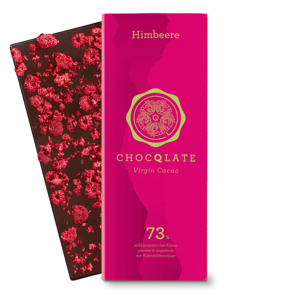 CHOCQLATE Bio-Schokolade Himbeere mit  einzigartigem Bio Virgin Kakao