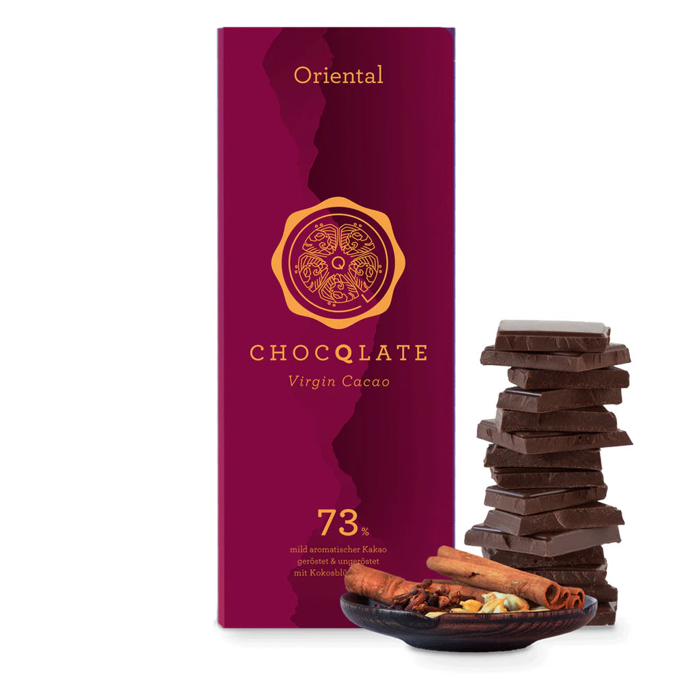 CHOCQLATE Bio-Schokolade Oriental mit  einzigartigem Bio Virgin Kakao