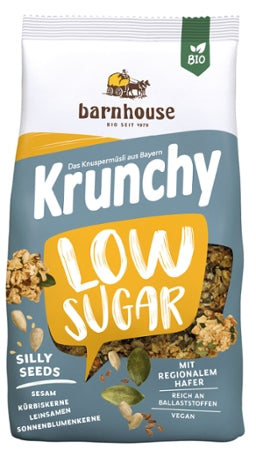 Krunchy Low Sugar Silly Seeds  Bio Hafer-Knuspermüsli mit Kürbiskernen, Leinsamen, Sonnenblumenkernen und Sesam 375g