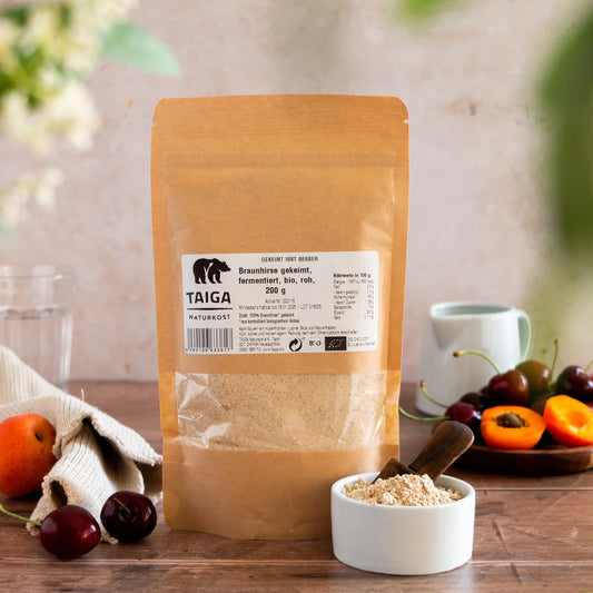 Braunhirsepulver gekeimt, fermentiert, bio, roh, 200 g