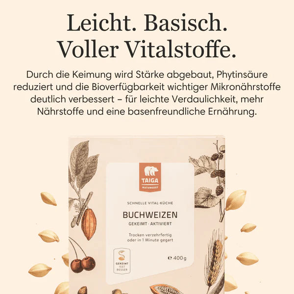 Buchweizen, angekeimt, bio, roh