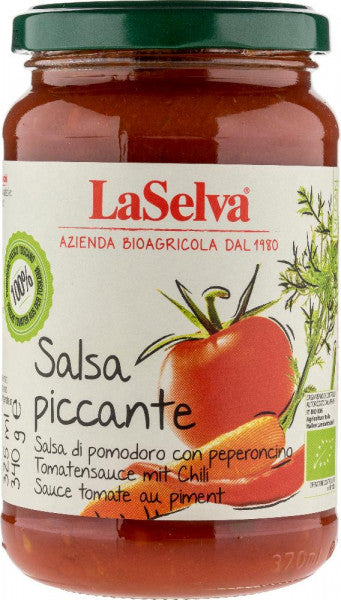 La Selva Salsa piccante - Tomatensauce mit frischem Gemüse und Chili - 340g