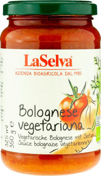 La Selva Vegetarische Bolognese mit Seitan - Tomatensauce mit Gemüse und Seitan - 350g