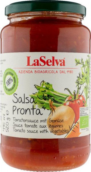 La Selva Salsa Pronta - Tomatensauce mit frischem Gemüse - 520g