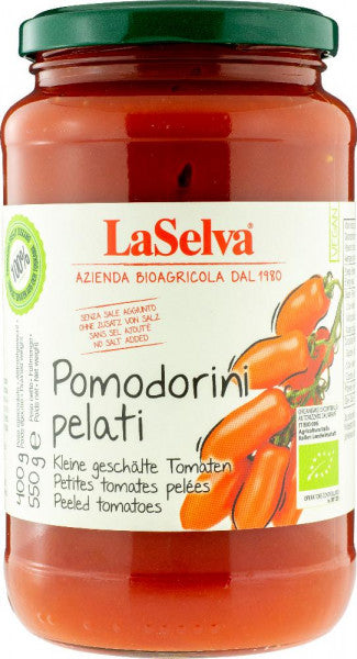 La Selva Pomodorini pelati - Kleine Geschälte Tomaten - 550g