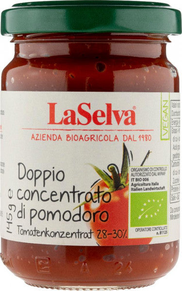 La Selva Tomatenkonzentrat 28-30% - doppelt konzentriertes Tomatenmark - 145g