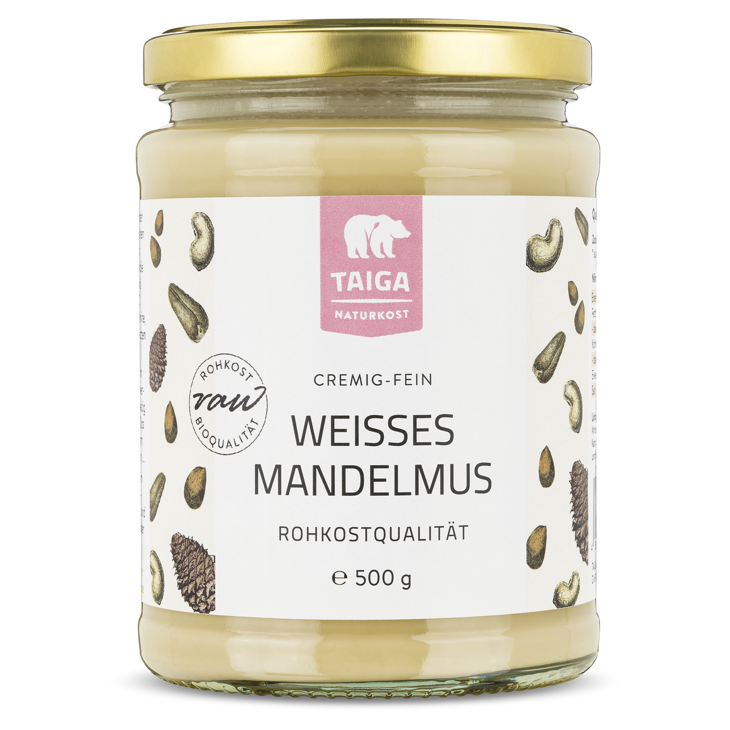 Mandelmus weiß, bio, roh, 500 g