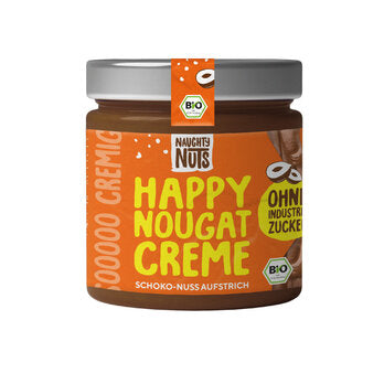 Happy Nougat Creme – Bio-Schoko-Nuss-Aufstrich, Bio, Naughty Nuts,  250 g