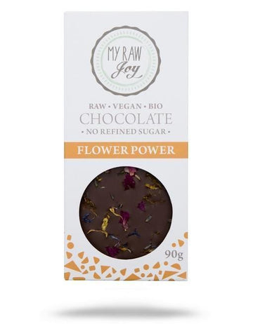 My Raw Joy Rohe Flower Power Schokolade - Groß 90g